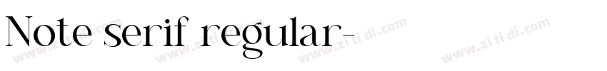 Note serif regular字体转换
